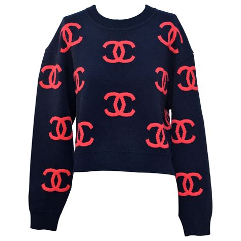 men chanel sweater|authentic Chanel logo sweater.